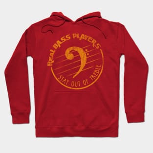 Real Bass Players Stay out of Treble [bass clef version] Hoodie